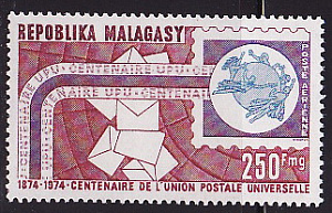 Малагаси, 1974, 100 лет ВПС, 1 марка